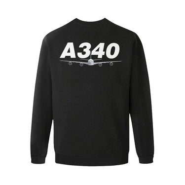 AIRBUS 340 MEN'S OVERSIZED FLEECE CREW SWEATSHIRT - PILOTSX